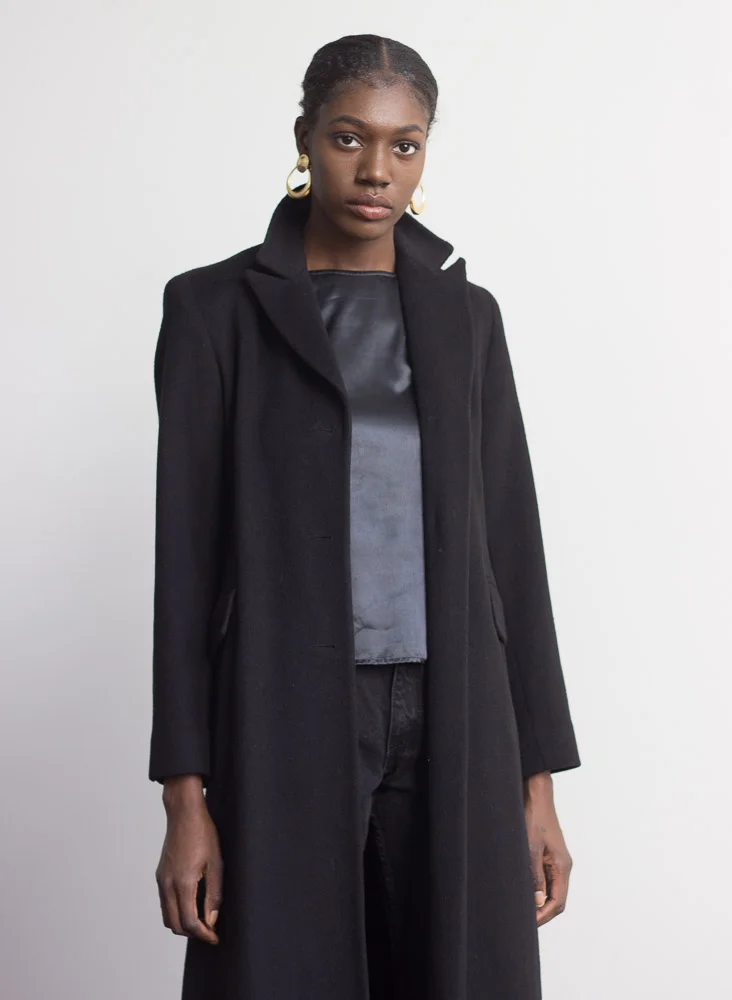 1980s Perry Ellis Merino Wool Duster Coat Wayward Collection